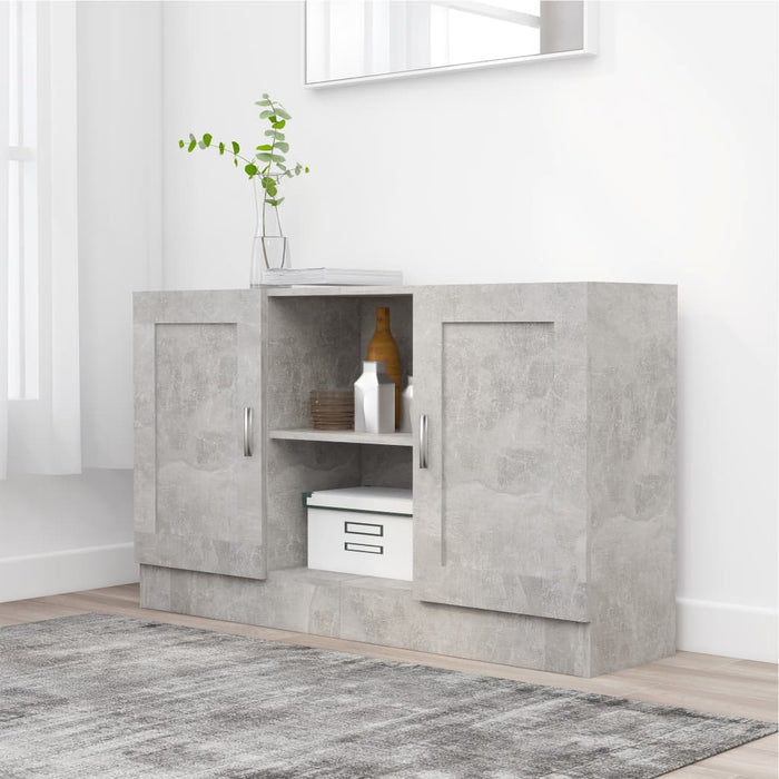 Dulap, gri beton, 120x30,5x70 cm, lemn prelucrat WALTI