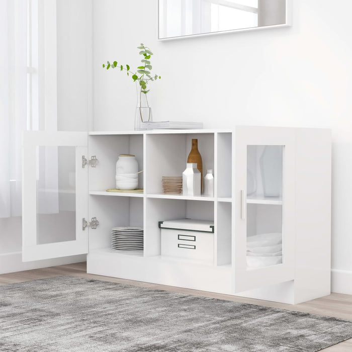 Dulap cu vitrină, alb, 120 x 30,5 x 70 cm, lemn prelucrat - WALTI WALTI