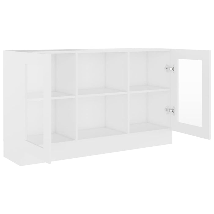 Dulap cu vitrină, alb, 120 x 30,5 x 70 cm, lemn prelucrat - WALTI WALTI