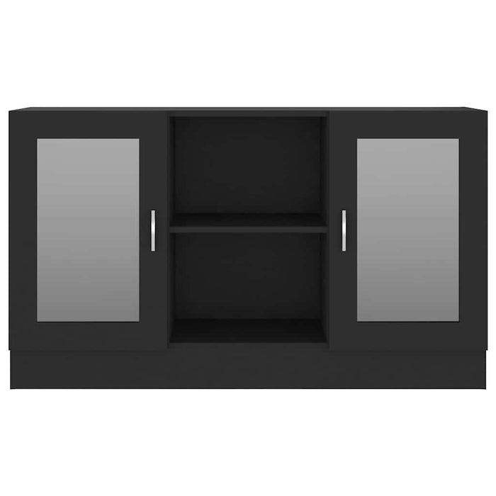 Dulap cu vitrină, negru, 120 x 30,5 x 70 cm, lemn prelucrat - WALTI WALTI