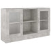 Dulap cu vitrină, gri beton, 120x30,5x70 cm, lemn prelucrat - WALTI WALTI