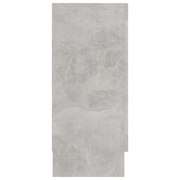 Dulap cu vitrină, gri beton, 120x30,5x70 cm, lemn prelucrat - WALTI WALTI