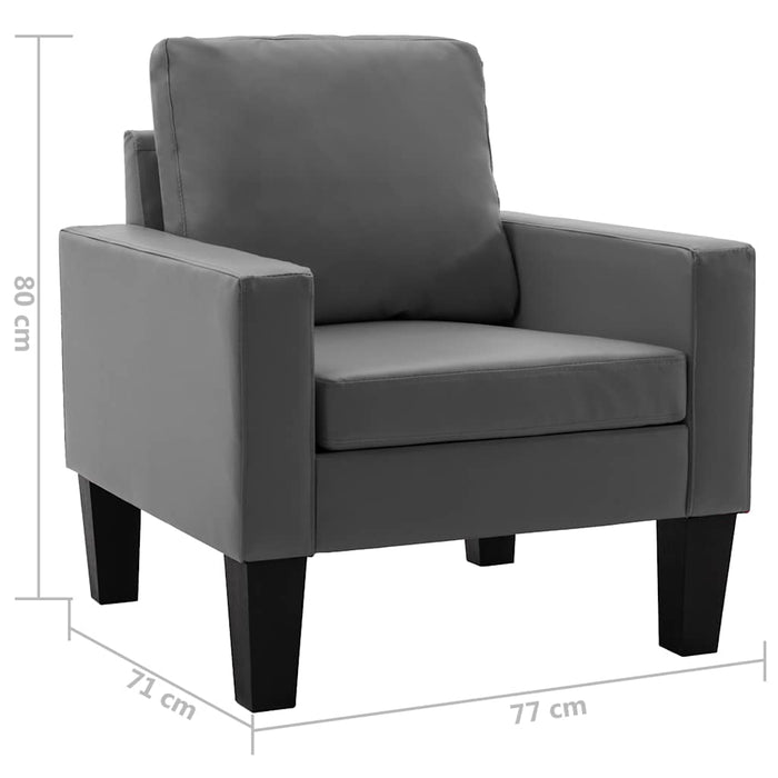 Set de canapele, 2 piese, gri, piele ecologică WALTI