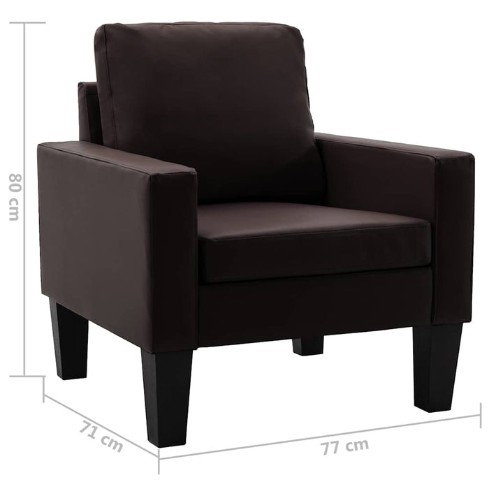 Set de canapele, 2 piese, maro, piele ecologică WALTI