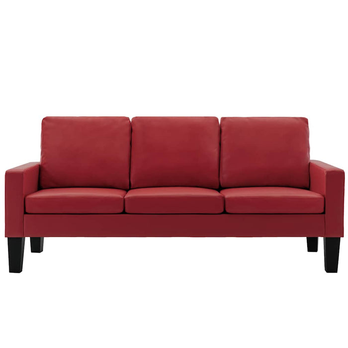 Set de canapele, 2 piese, roșu, piele ecologică WALTI