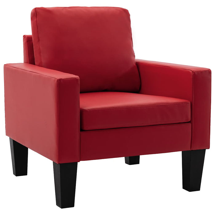 Set de canapele, 2 piese, roșu, piele ecologică WALTI