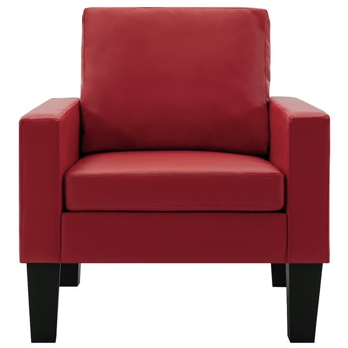 Set de canapele, 2 piese, roșu, piele ecologică WALTI