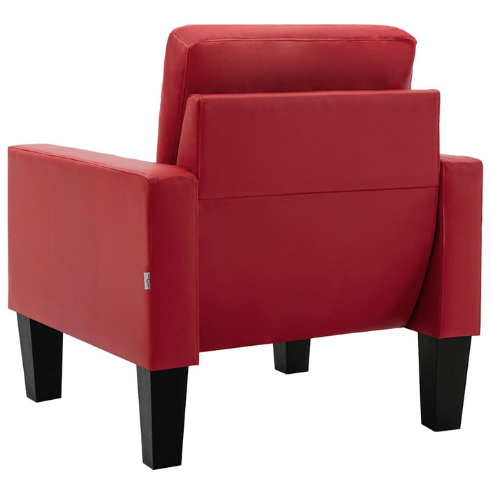 Set de canapele, 2 piese, roșu, piele ecologică WALTI