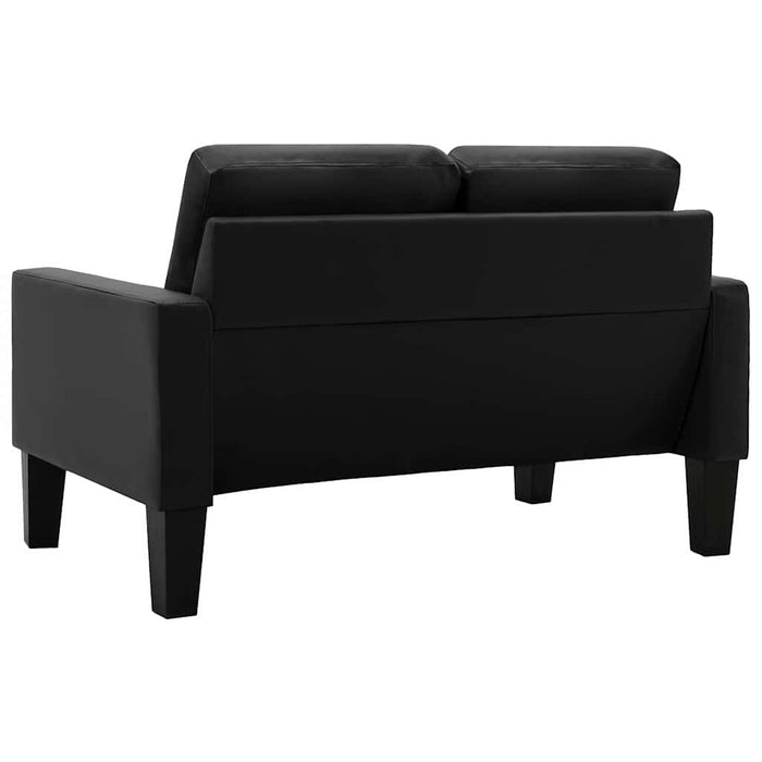 Set de canapele, 2 piese, negru, piele ecologică WALTI