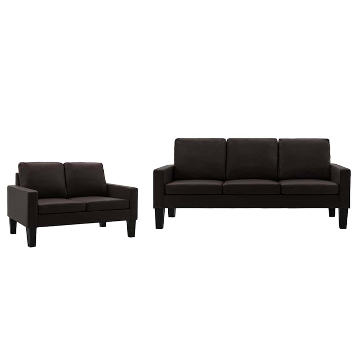 Set de canapele, 2 piese, maro, piele ecologică WALTI