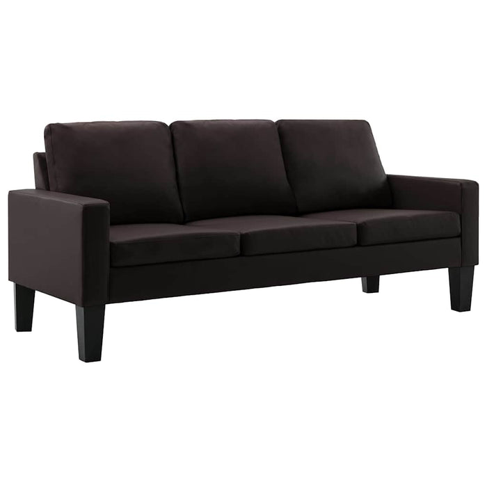 Set de canapele, 2 piese, maro, piele ecologică WALTI