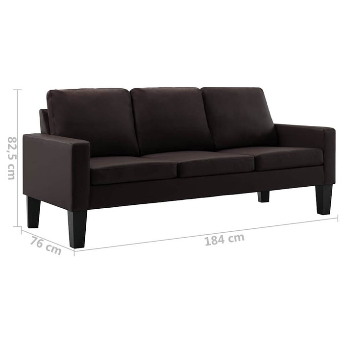 Set de canapele, 2 piese, maro, piele ecologică WALTI