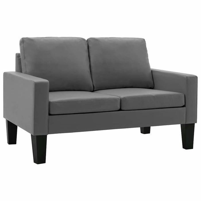 Set de canapele, 3 piese, gri, piele ecologică WALTI