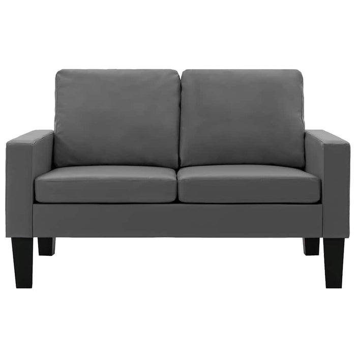 Set de canapele, 3 piese, gri, piele ecologică WALTI
