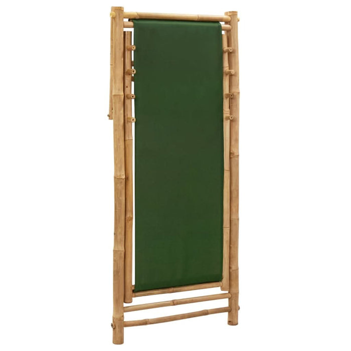 Scaun pliabil, verde, bambus și pânză - WALTI WALTI