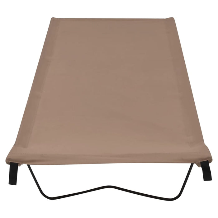 Pat de camping, gri taupe, 180x60x19 cm, țesătură oxford & oțel - WALTI WALTI