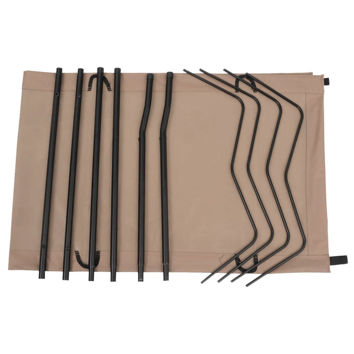 Pat de camping, gri taupe, 180x60x19 cm, țesătură oxford & oțel - WALTI WALTI