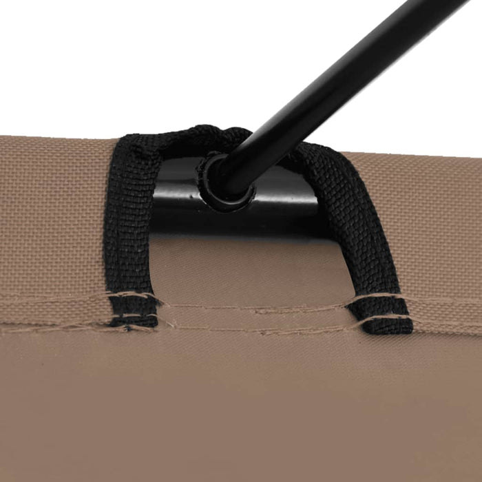 Pat de camping, gri taupe, 180x60x19 cm, țesătură oxford & oțel - WALTI WALTI