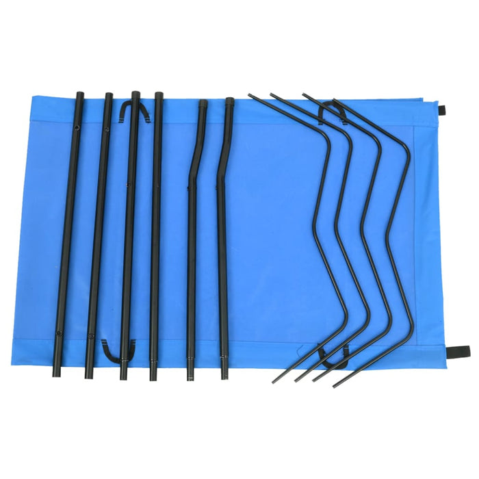 Paturi camping 2 buc. albastru 180x60x19cm țesătură oxford&oțel - WALTI WALTI