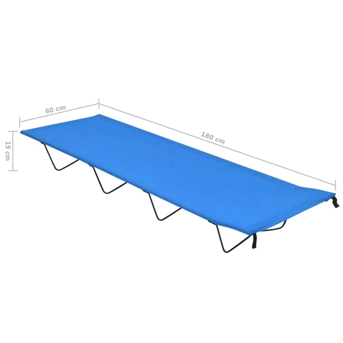 Paturi camping 2 buc. albastru 180x60x19cm țesătură oxford&oțel - WALTI WALTI