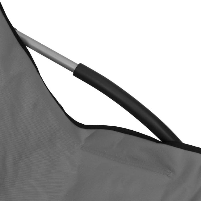 Scaune de plajă pliante, 2 buc., gri, material textil - WALTI WALTI