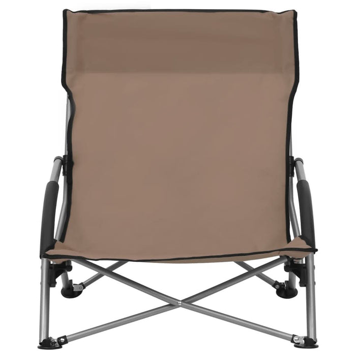 Scaune de plajă pliante, 2 buc., gri taupe, material textil - WALTI WALTI