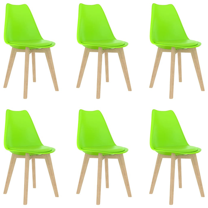Scaune de bucătărie, 6 buc., verde, plastic WALTI