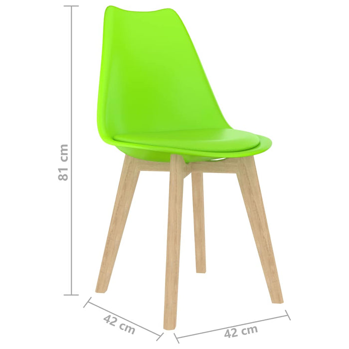 Scaune de bucătărie, 6 buc., verde, plastic WALTI