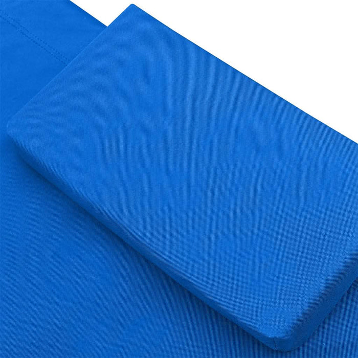 Pat șezlong de exterior, albastru, material textil - WALTI WALTI