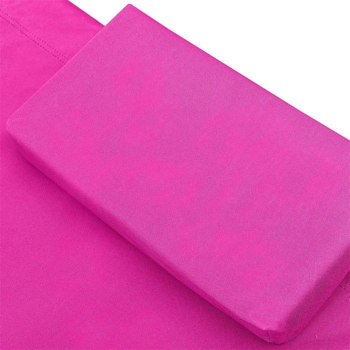 Pat șezlong de exterior, roz, material textil - WALTI WALTI