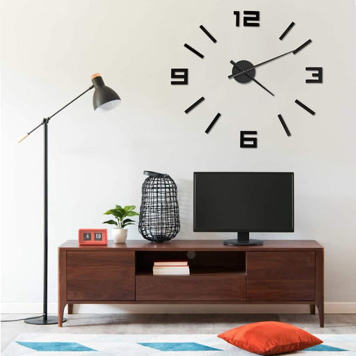 Ceas de perete 3D cu design modern, negru, 100 cm, XXL - WALTI WALTI