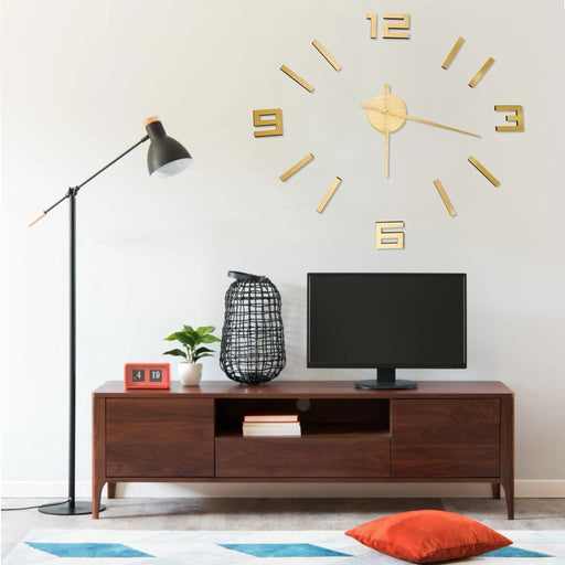 Ceas de perete 3D, auriu, 100 cm, XXL, design modern - WALTI WALTI