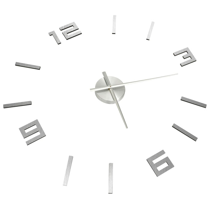 Ceas de perete 3D, argintiu, 100 cm, XXL, design modern - WALTI WALTI