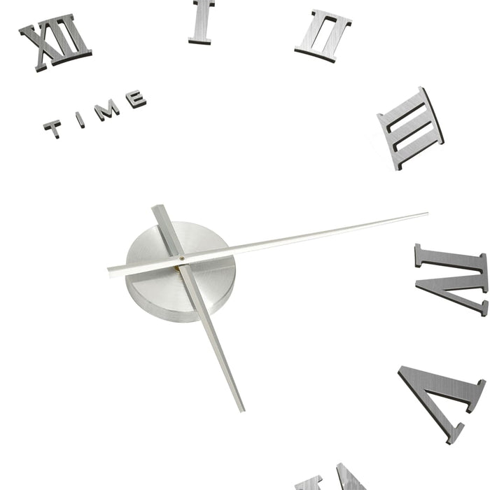 Ceas de perete 3D, argintiu, 100 cm, XXL, design modern - WALTI WALTI