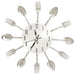 Ceas de perete model lingură/furculiță argintiu 31 cm aluminiu - WALTI WALTI