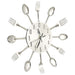 Ceas de perete model lingură/furculiță argintiu 31 cm aluminiu - WALTI WALTI