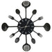 Ceas perete cu model lingură/furculiță, negru, 40 cm, aluminiu - WALTI WALTI