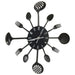 Ceas perete cu model lingură/furculiță, negru, 40 cm, aluminiu - WALTI WALTI