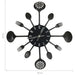 Ceas perete cu model lingură/furculiță, negru, 40 cm, aluminiu - WALTI WALTI