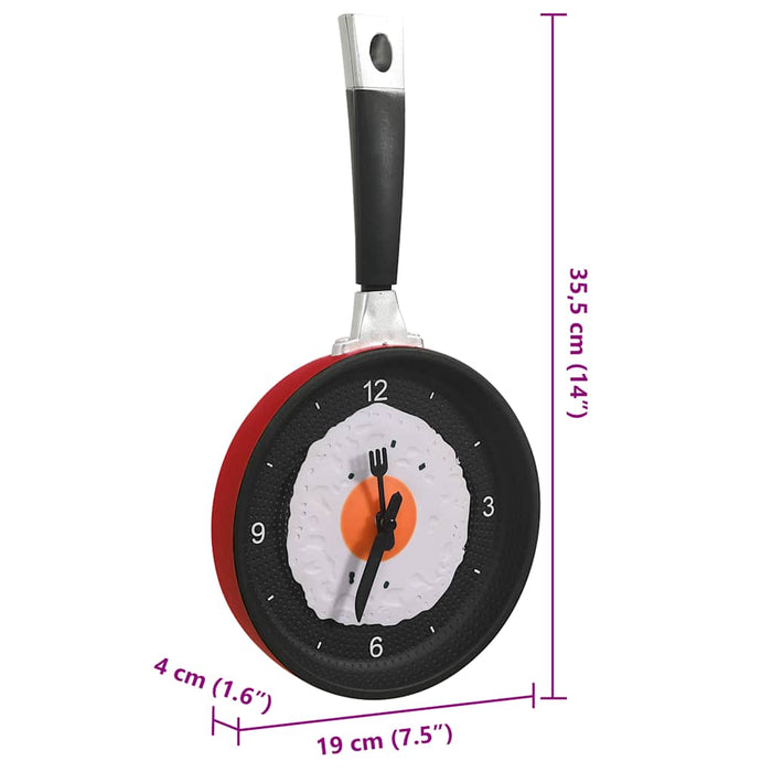 Ceas de perete cu design tigaie cu ou prăjit, 18,8 cm WALTI