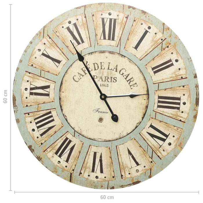 Ceas de perete, multicolor, 60 cm, MDF - WALTI WALTI