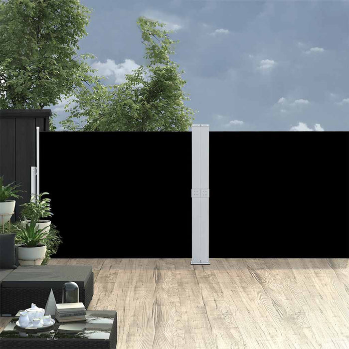 Copertină laterală retractabilă de terasă, negru, 140 x 1200 cm - WALTI WALTI