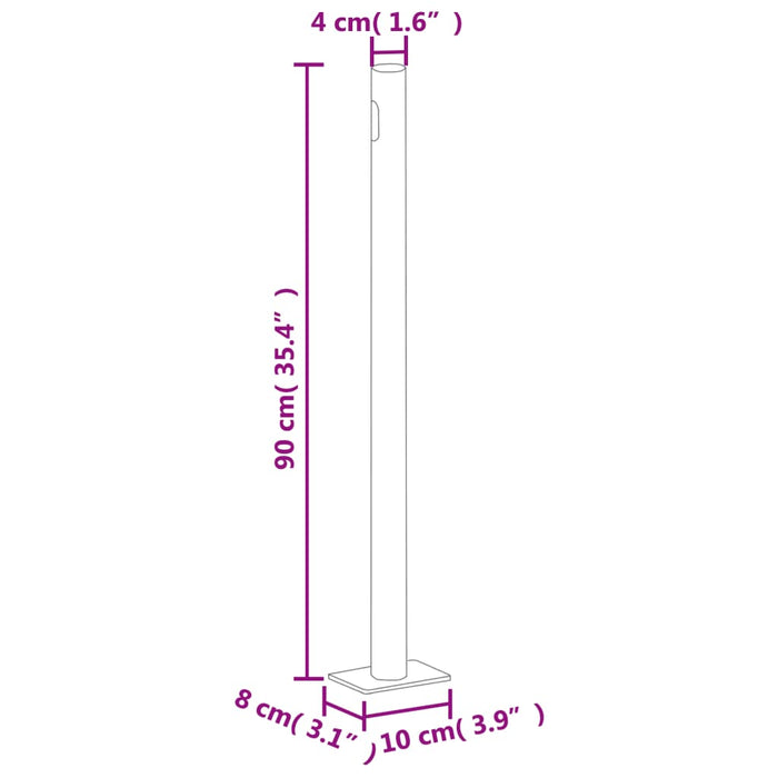 Copertină laterală retractabilă de terasă albastru 140x1200 cm - WALTI WALTI