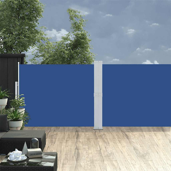 Copertină laterală retractabilă de terasă albastru 140x1200 cm - WALTI WALTI