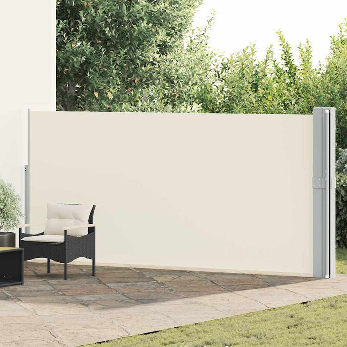 Copertină laterală retractabilă de terasă, crem, 170 x 1200 cm - WALTI WALTI