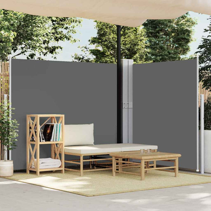 Copertină laterală retractabilă de terasă antracit 170x1200 cm WALTI