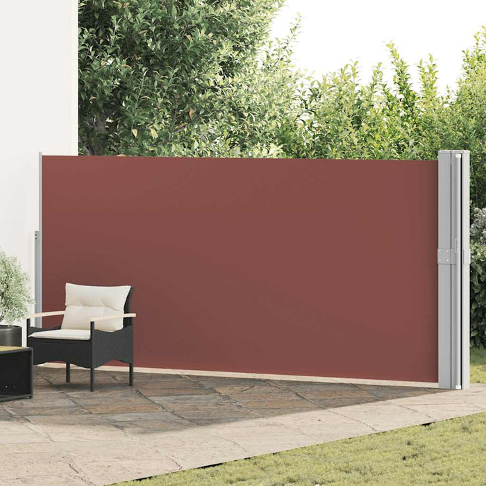 Copertină laterală retractabilă de terasă, maro, 170 x 1200 cm - WALTI WALTI