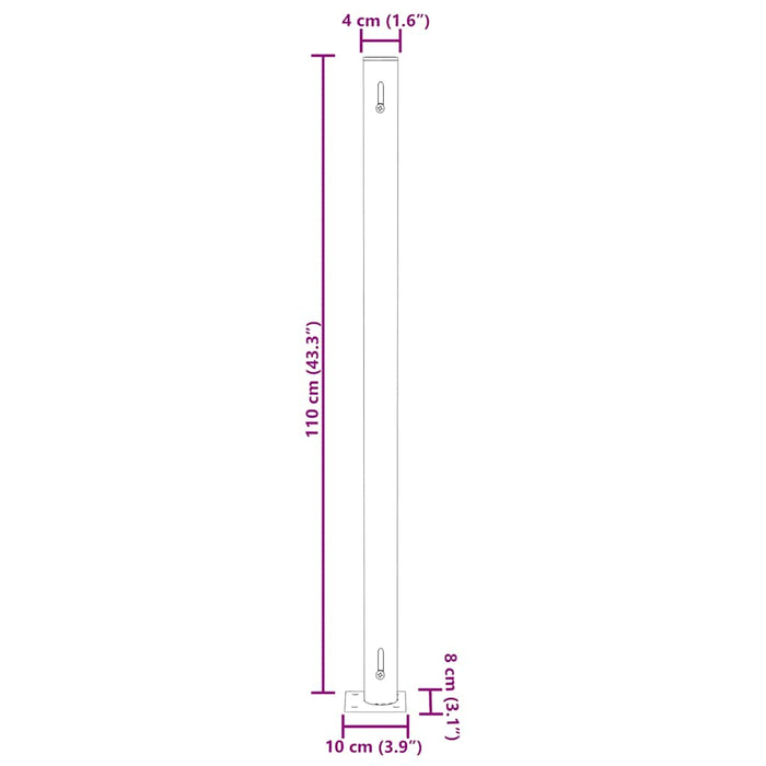 Copertină laterală retractabilă de terasă, gri, 180x300 cm - WALTI WALTI