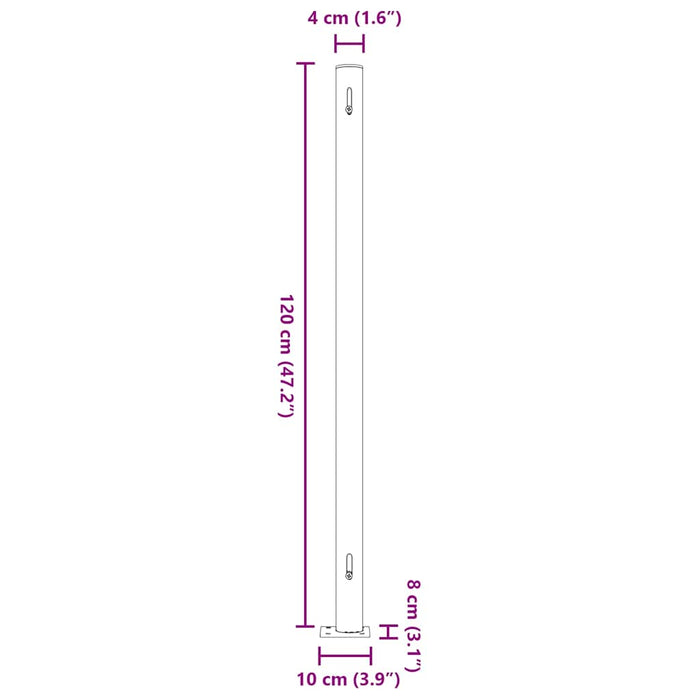Copertină laterală retractabilă de terasă, gri, 200x500 cm - WALTI WALTI
