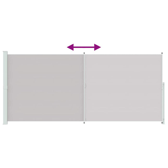Copertină laterală retractabilă de terasă, gri, 220x500 cm - WALTI WALTI